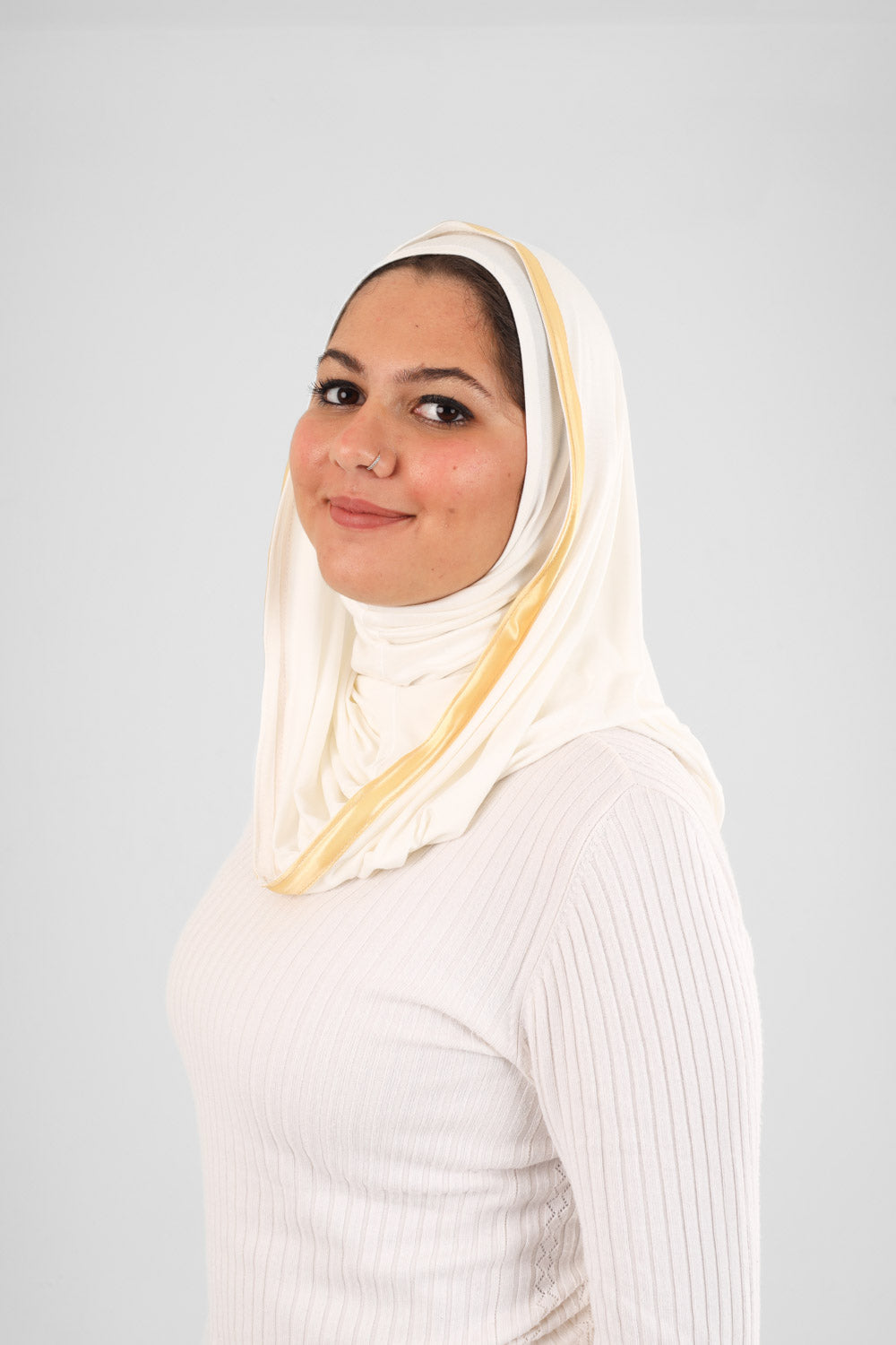 Quick Scarf White and Gold