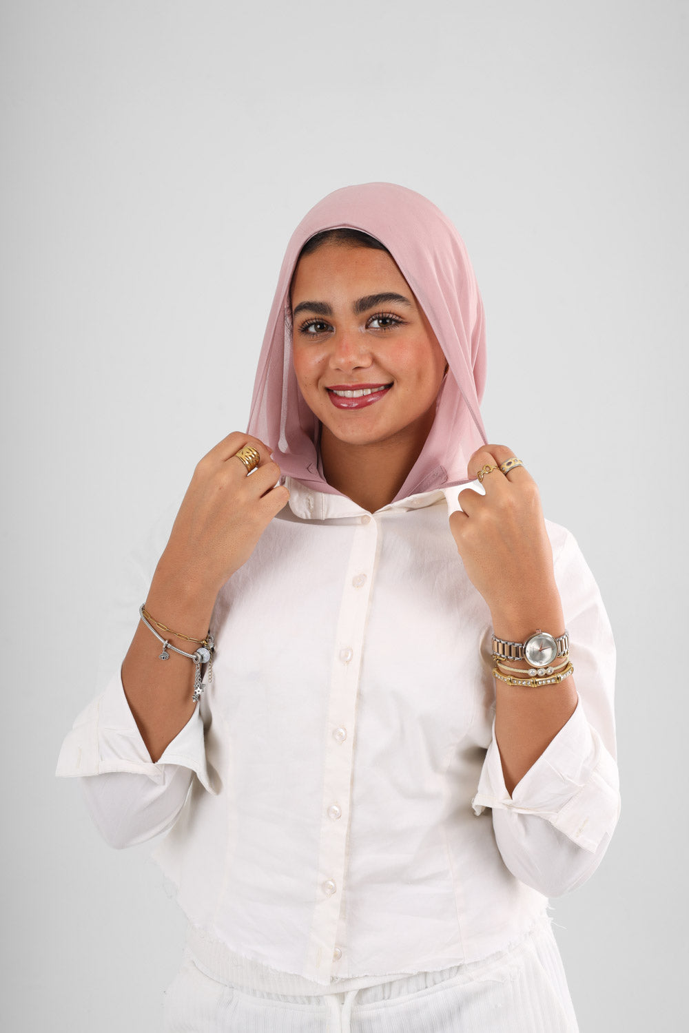 Mini tie scarf chiffon