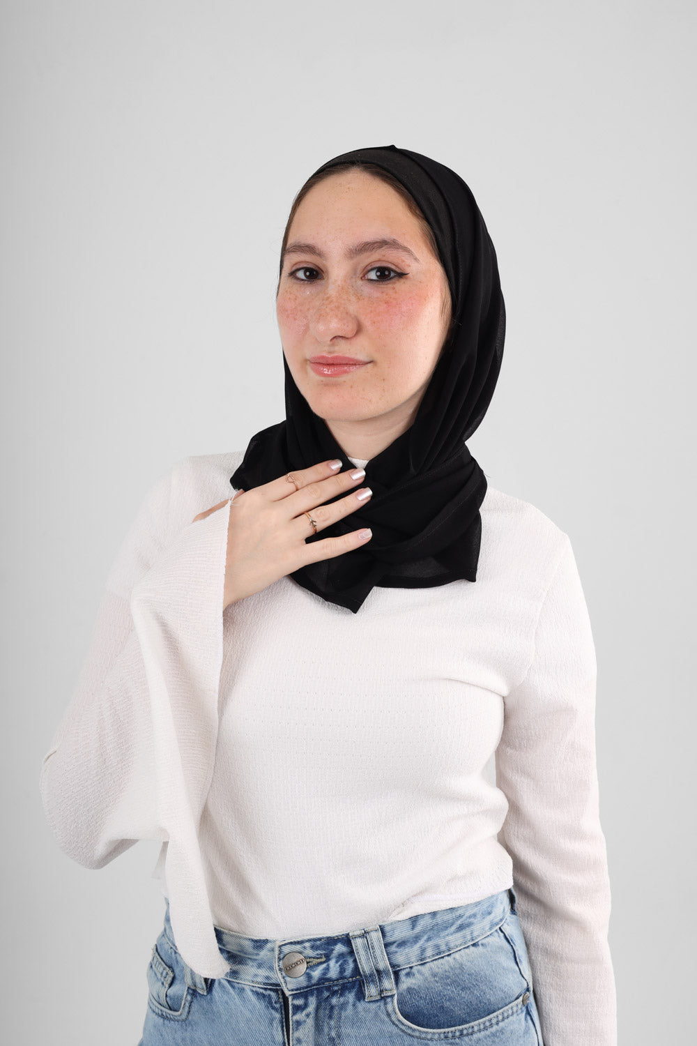 Mini tie scarf chiffon