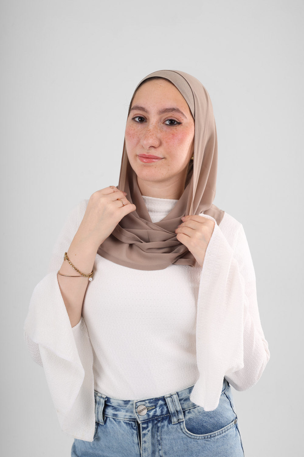 Mini tie scarf chiffon