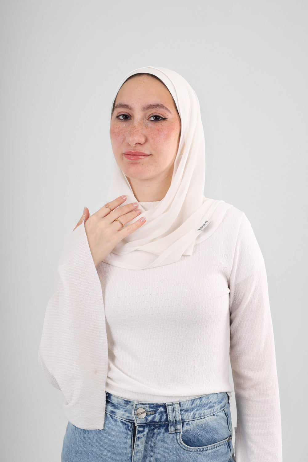 Mini tie scarf chiffon