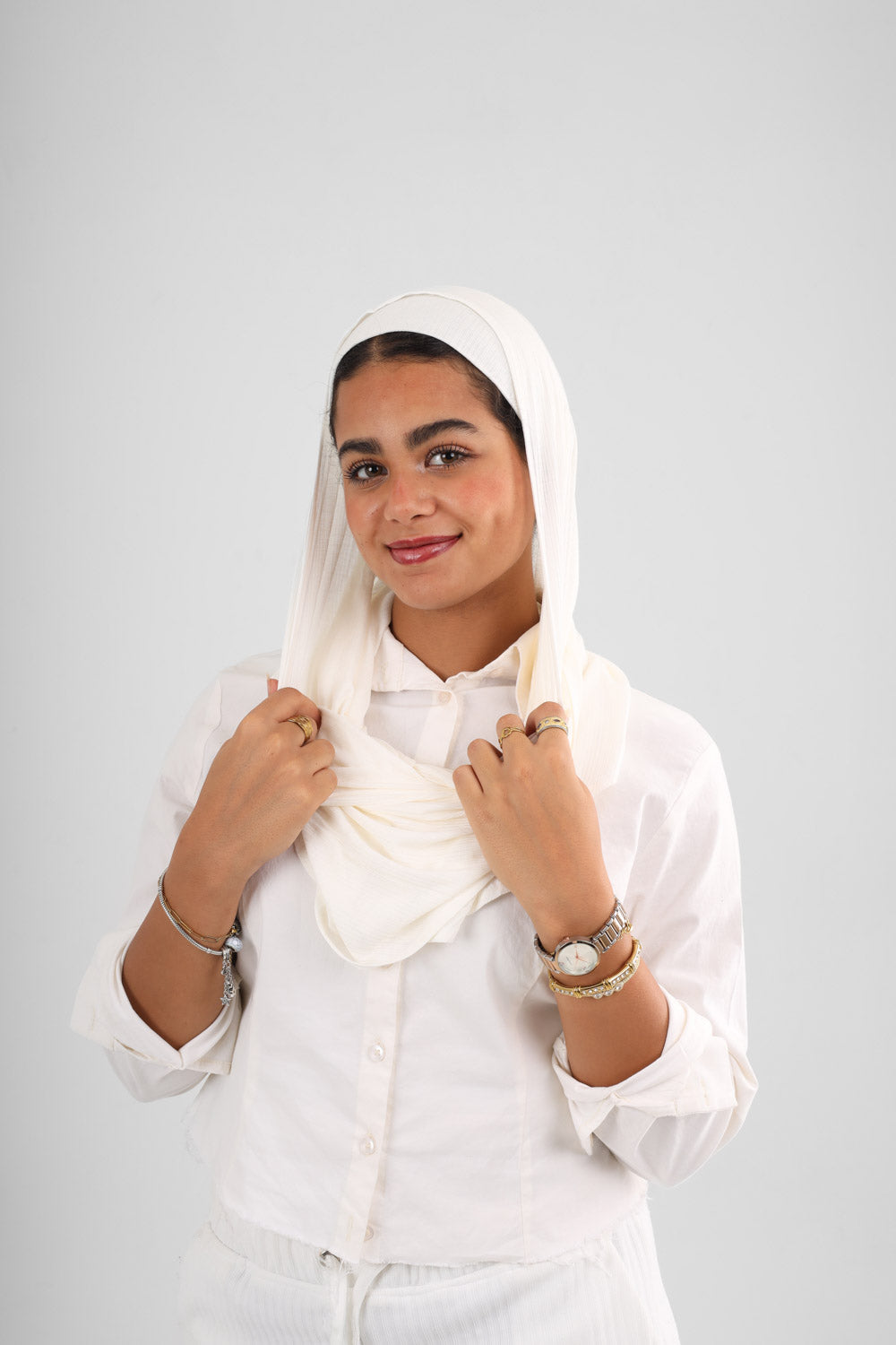 Mini Kuwaiti Scarf with Matching Bonnet Bandana