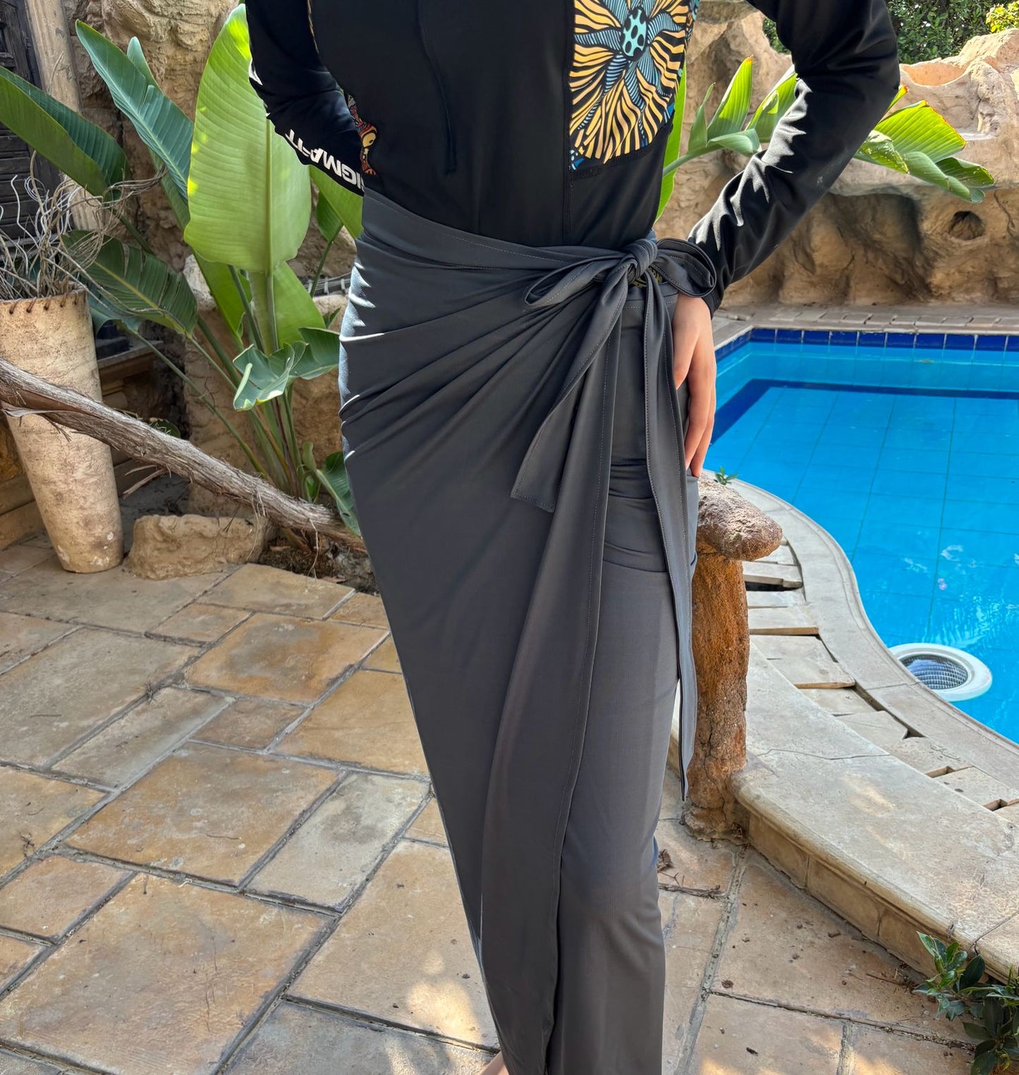 Gray Beach Cover-Up Wrap