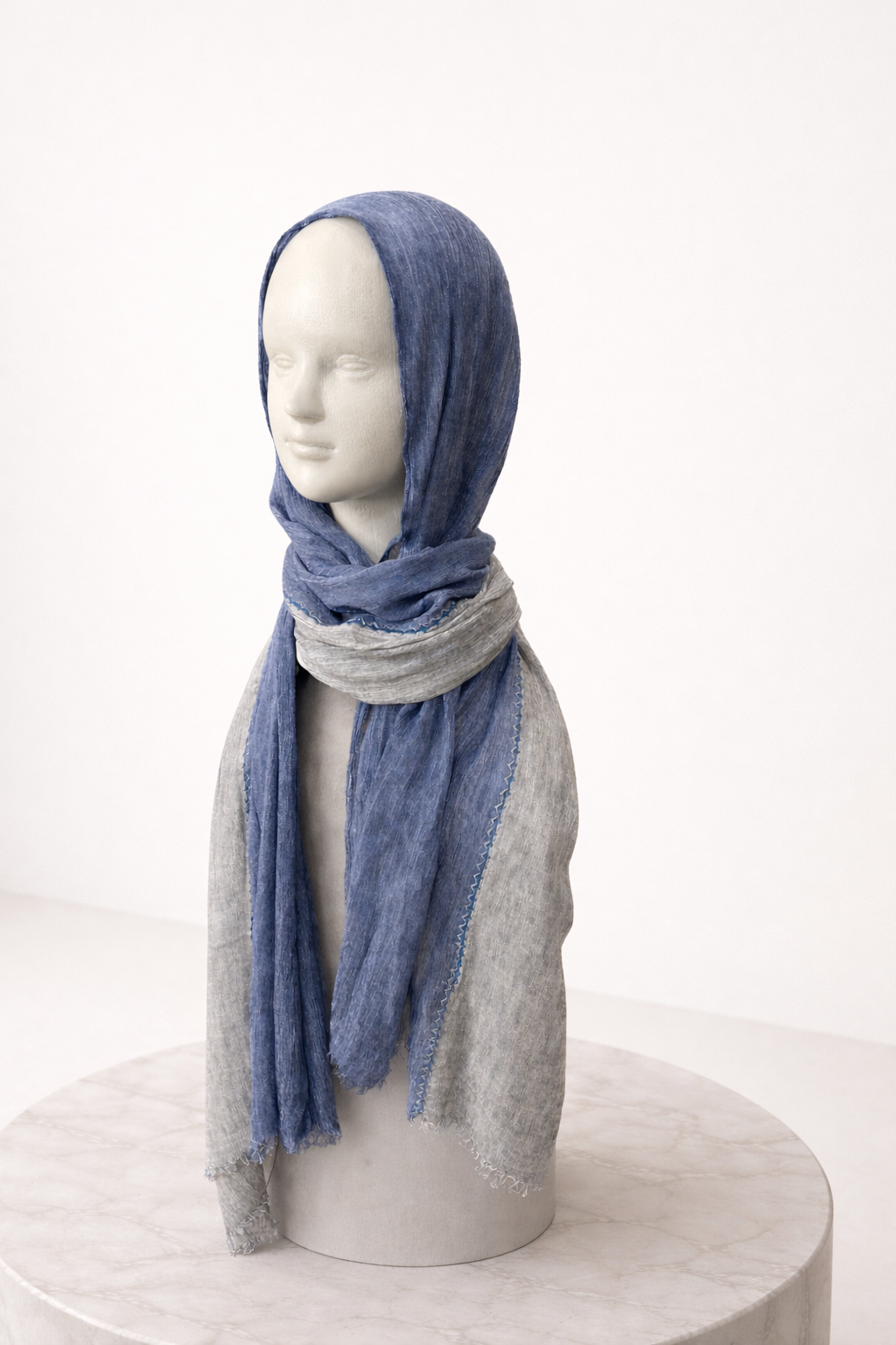 Half and Half Raffled scarf