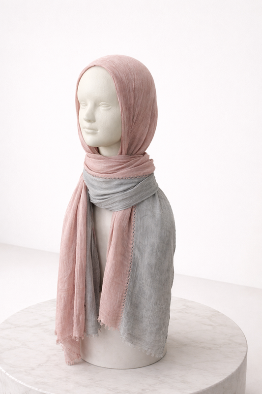 Half and Half Raffled scarf