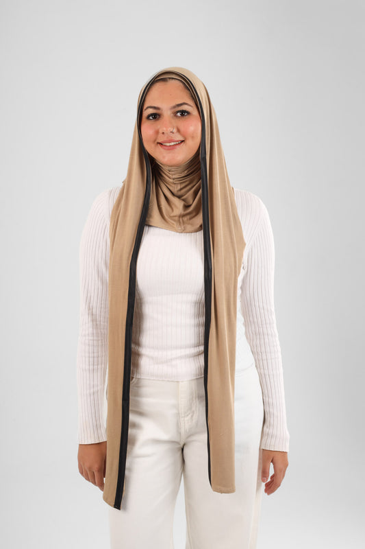 Cap Scarf cafe and black