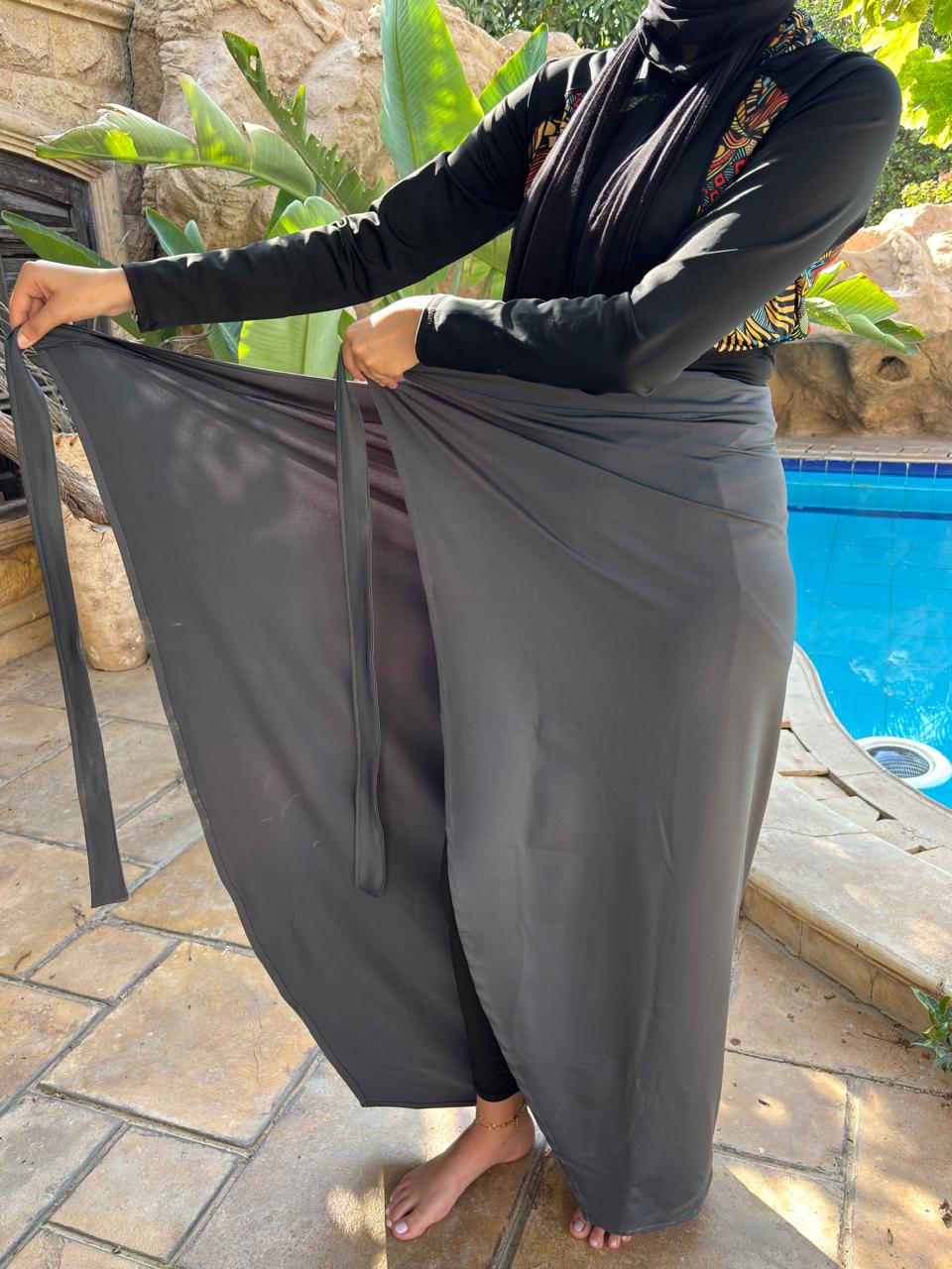 Gray Beach Cover-Up Wrap