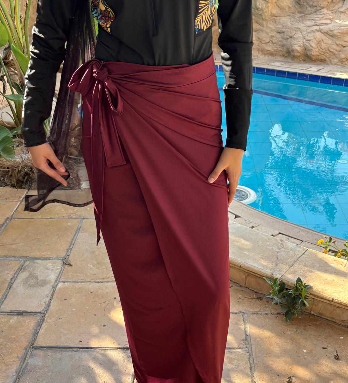 burgundy Beach Cover-Up Wrap