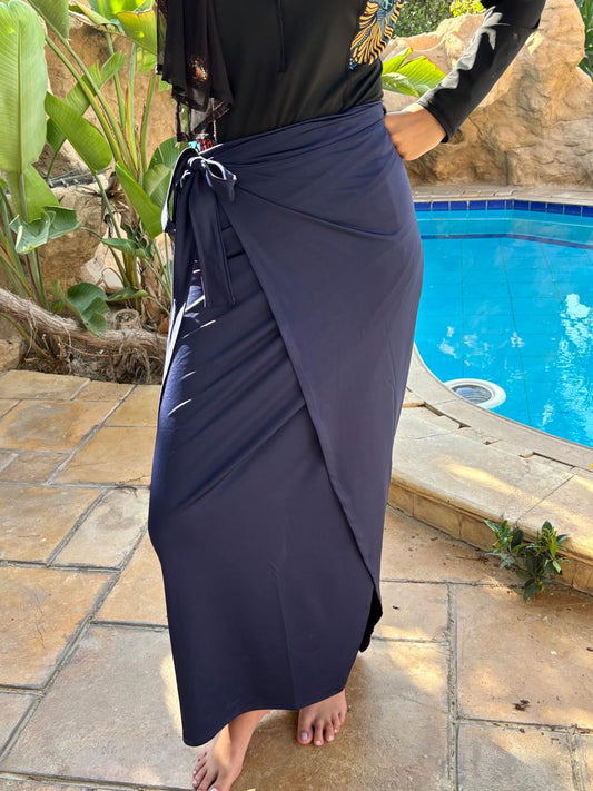 dark blue Beach Cover-Up Wrap
