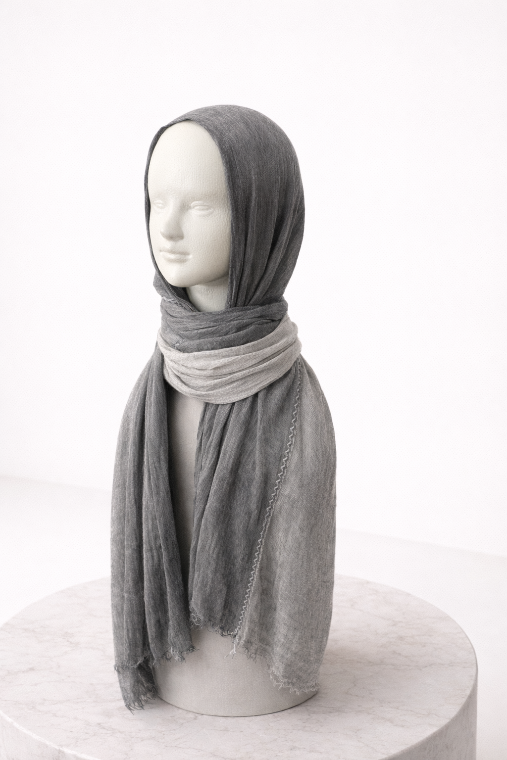 Half and Half Raffled scarf