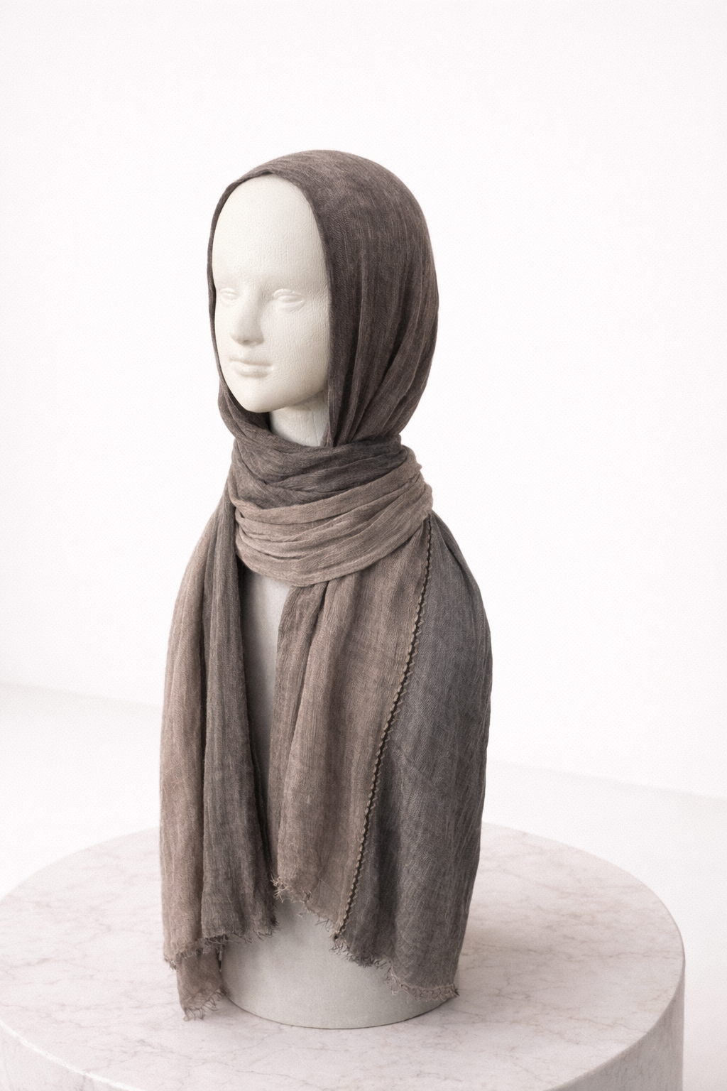 Half and Half Raffled scarf